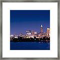 Cleveland Skyline Dusk Framed Print