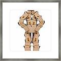 Clever Box Character Wearing Glasses Framed Print
