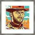 Clint Eastwood Pop Art Framed Print