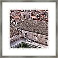 Cloistered Garden And Tower In The White City Framed Print