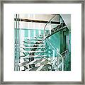 Close-up Of Modern Staircase Framed Print
