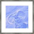Close Up Of Snow Angel At Sunset With Framed Print