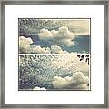 #clouds #fluffy #sky Framed Print
