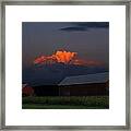 Clouds Over Barns Framed Print