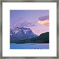 Clouds Over Mountains, Towers Of Paine Framed Print