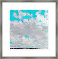 Clouds Over The Field Of Flowers Framed Print