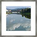 Reflected Clouds - River Arno - Florence - Italy Framed Print