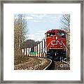 Cn Rail Cargo Train Framed Print