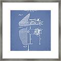Coal Mining Machine Patent From 1903- Light Blue Framed Print