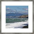 Coastal Landscape North Of Town Framed Print