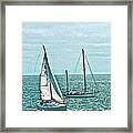 Coastal Sail Boats Framed Print