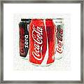 Coca Cola Art Impasto Framed Print