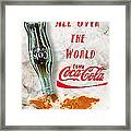 Coca Cola Loved All Over The World 2 Framed Print