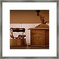 Coffee Mill And Iron Framed Print