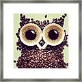 Coffee Owl #coffee #owl #pinky Framed Print