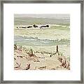 Cold Day Rough Sea Framed Print