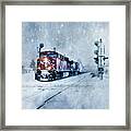 Cold Nights On The Midnight Train Color Framed Print