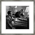 Cole Porter And Moss Hart At A Piano Framed Print