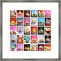 Collage Of Cupcakes Framed Print