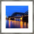 Cologne Cathedral And The Hohenzollern Framed Print