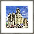 Colonial Cathedral In Oaxaca Framed Print