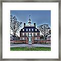 Colonial Williamsburg Governor's Palace Moonrise Framed Print