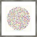 Color Circle Abstract Network Pattern Framed Print