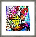 Color Explosion Carrousel Horse Framed Print