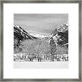 Colorado Rocky Mountain Winter Horseshoe Park Bw Framed Print
