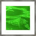 Colored Wave Green Panel Four Framed Print