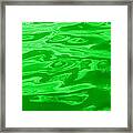 Colored Wave Long Green Framed Print
