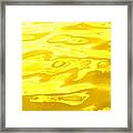 Colored Wave Long Yellow Framed Print