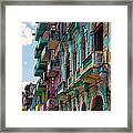 Colorful Buildings In Havana Framed Print