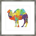 Colorful Camel- Silhouette Print Framed Print