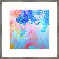 Colorful Dyes In Water Framed Print