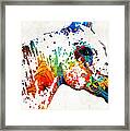 Colorful Horse Art - Wild Paint - By Sharon Cummings Framed Print