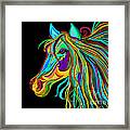 Colorful Horse Head 2 Framed Print