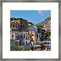 Colorful Houses In Capri Framed Print