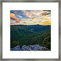 Colorful Linville Sunrise Framed Print