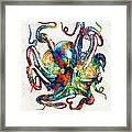 Colorful Octopus Art By Sharon Cummings Framed Print