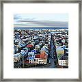 Colorful Reykjavik, Iceland, Cityscape Framed Print