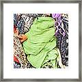 Colorful Textiles Framed Print