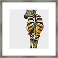 Colorful Zebra Framed Print