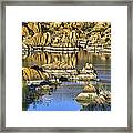 Colors In The Rocks At Watsons Lake Arizona Framed Print