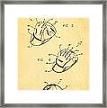 Combined Baseball Glove Cap Patent Art 1988 Framed Print