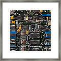 Computer Circuit Board Framed Print