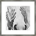 Conchita Cintron Holding The Head Of A Horse Framed Print