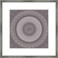 Concrete Concentric Circle Mandala Framed Print