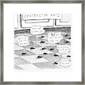 Contractor Ants Are Leaving A House. Ants' Speech Framed Print