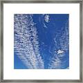 Contrails And Cumulus Cloud New Mexico Framed Print